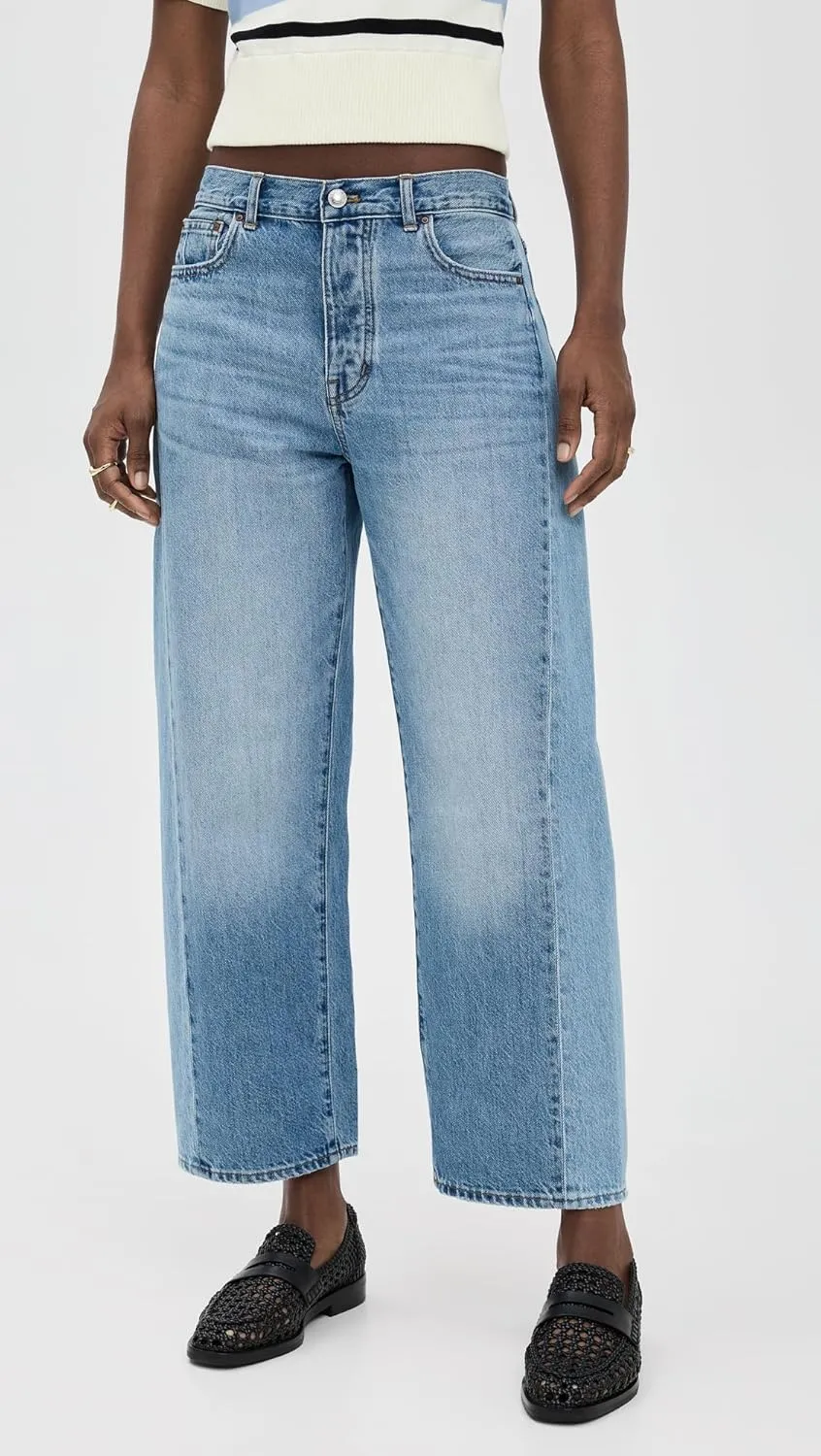 Madewell Women's Pieced Barrel-Leg Jeans in Redlands Wash