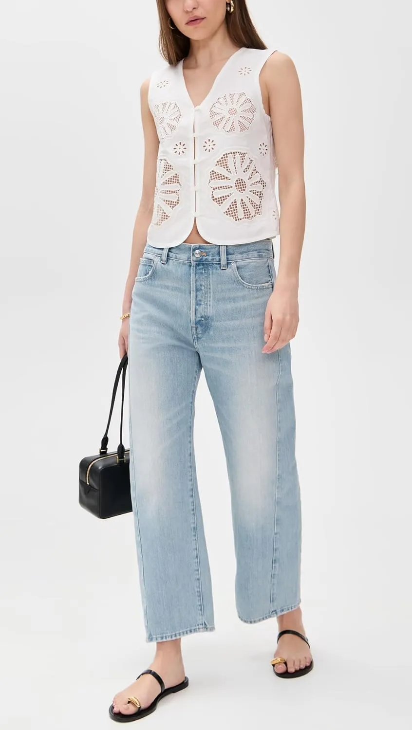 Madewell Women's Pieced Barrel-Leg Jeans in Redlands Wash
