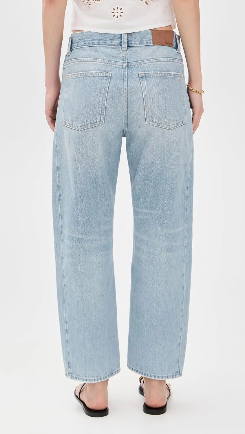 Madewell Women's Pieced Barrel-Leg Jeans in Redlands Wash