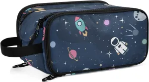 Makeup Bag Travel Toiletry bag Spacecraft Outer Space Hanging Large Capacity Cosmetic Bags Make Up Bag Organizer for Women Men