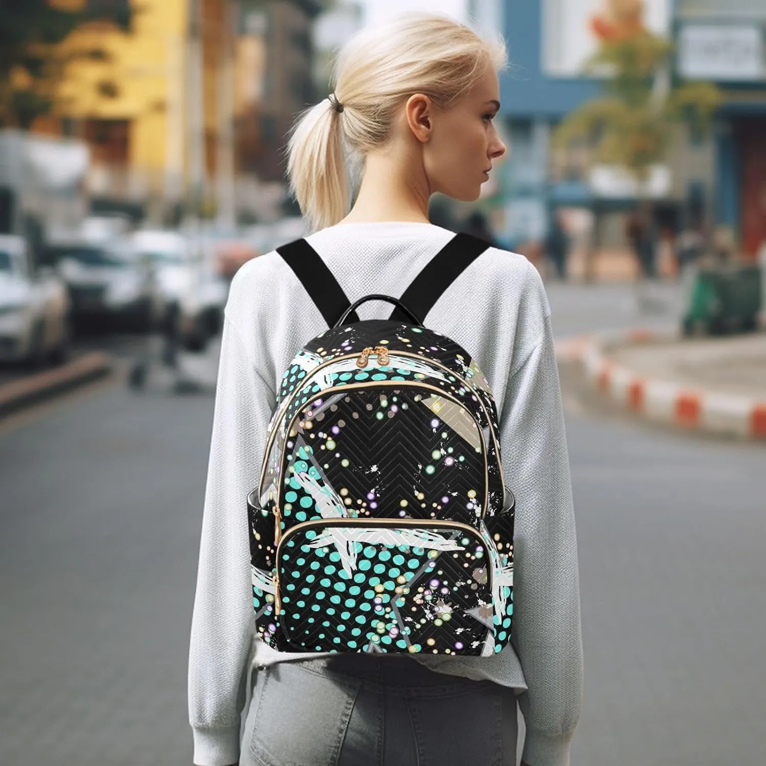 Mini Backpack Purse for Women Pretty Valentine Travel Backpack Fashion Backpack Lightweight Shoulder Bag Casual Daypack(Medium Pattren 1)