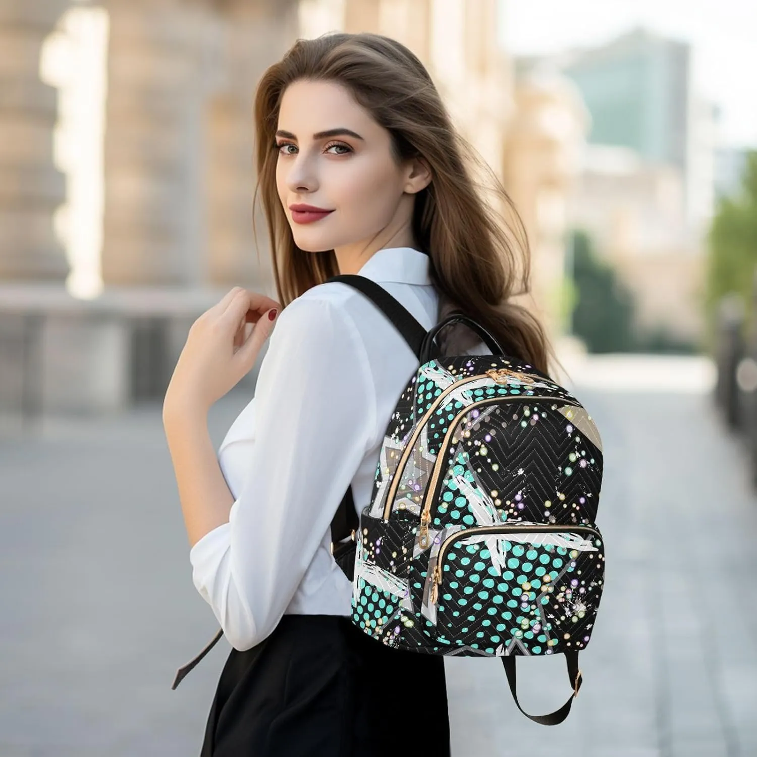 Mini Backpack Purse for Women Pretty Valentine Travel Backpack Fashion Backpack Lightweight Shoulder Bag Casual Daypack(Medium Pattren 1)