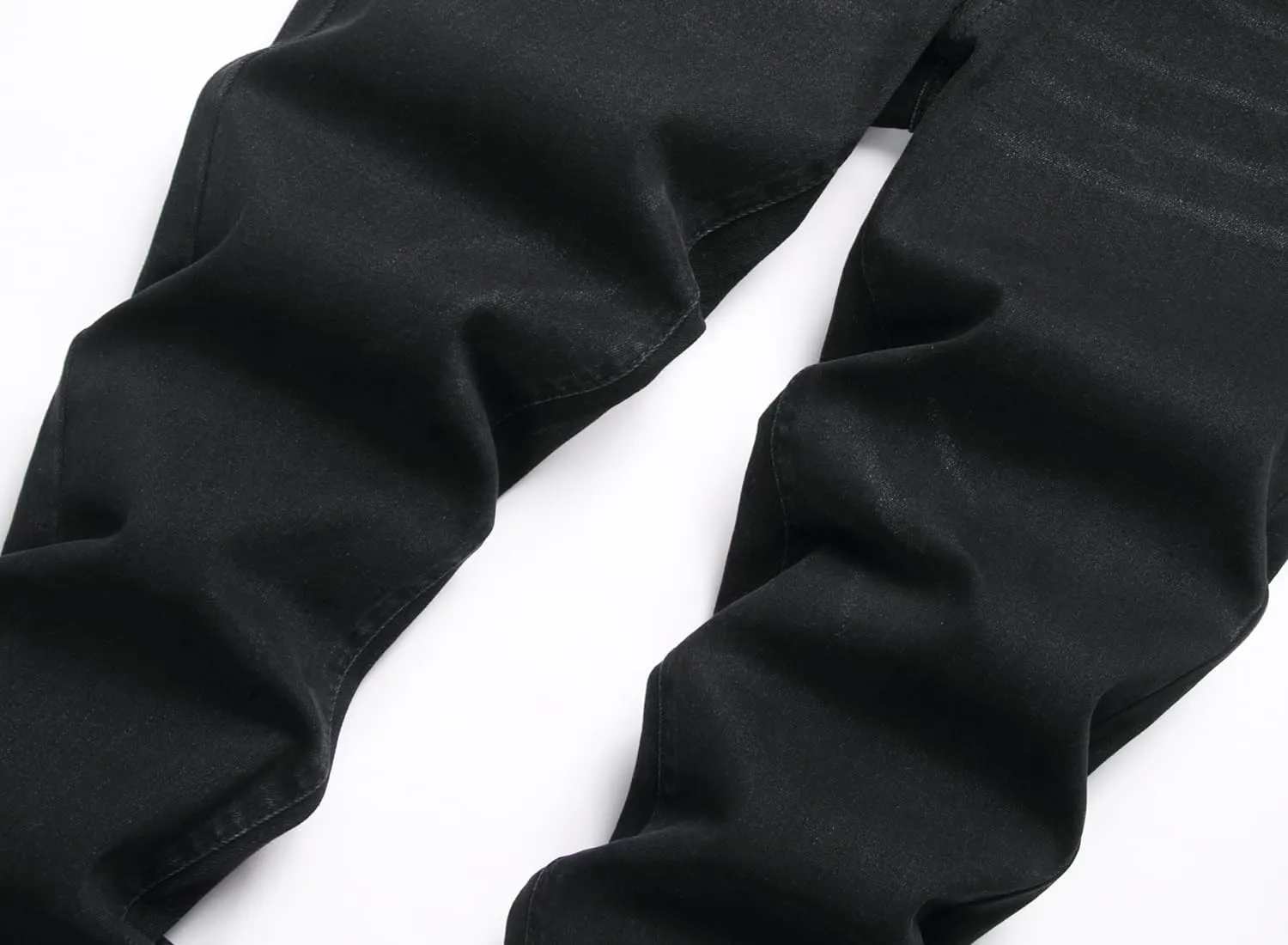 OIIIO Men's Patch Ripped Stretch Regular Fit Jean
