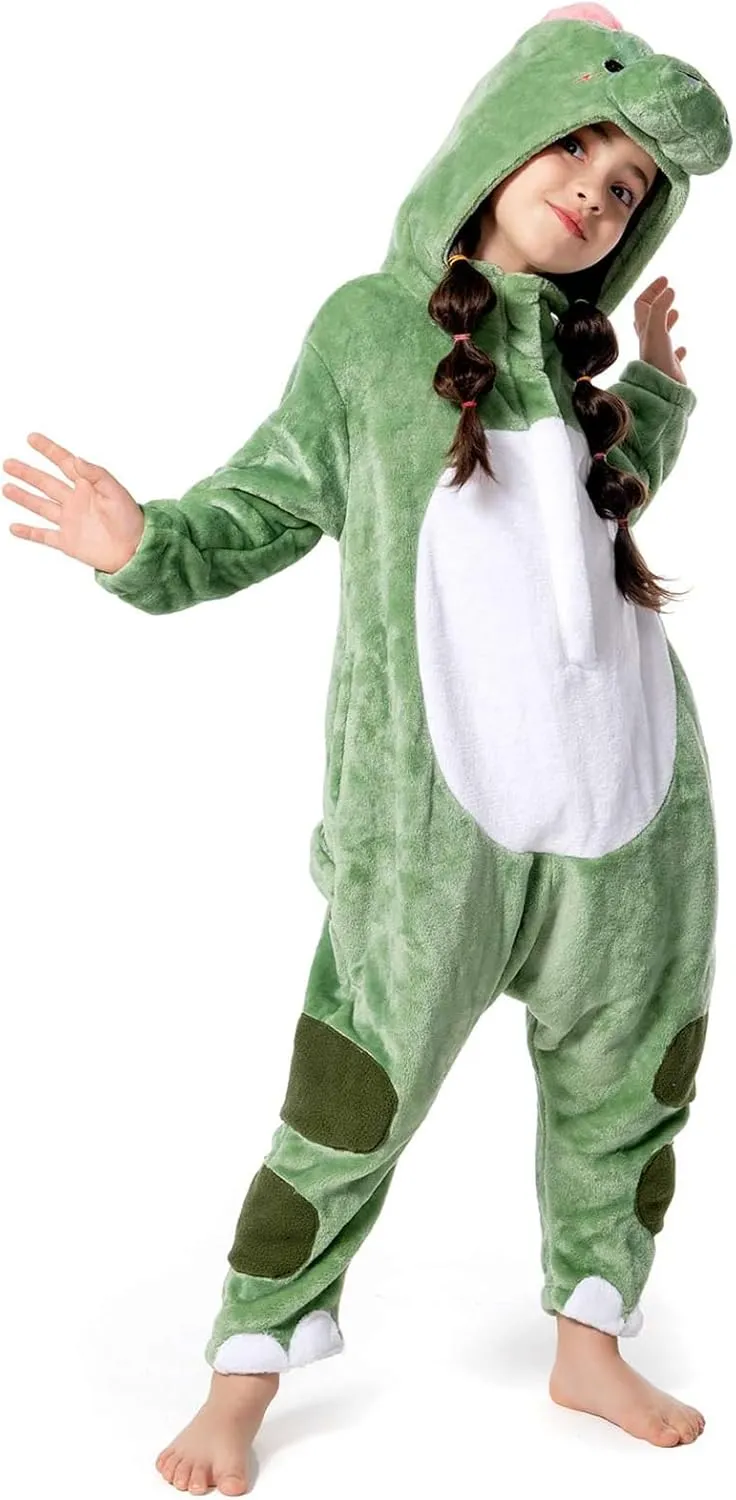 OLAOLA Kids Animal Onesie, Unisex Onesies, Plush Cosplay Pajamas for Girls Boys, One-Piece Sleepwear Halloween Costume