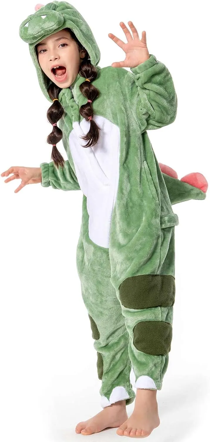 OLAOLA Kids Animal Onesie, Unisex Onesies, Plush Cosplay Pajamas for Girls Boys, One-Piece Sleepwear Halloween Costume