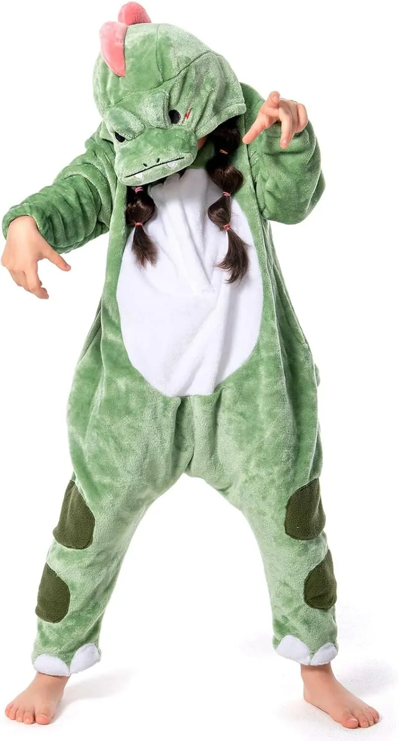 OLAOLA Kids Animal Onesie, Unisex Onesies, Plush Cosplay Pajamas for Girls Boys, One-Piece Sleepwear Halloween Costume
