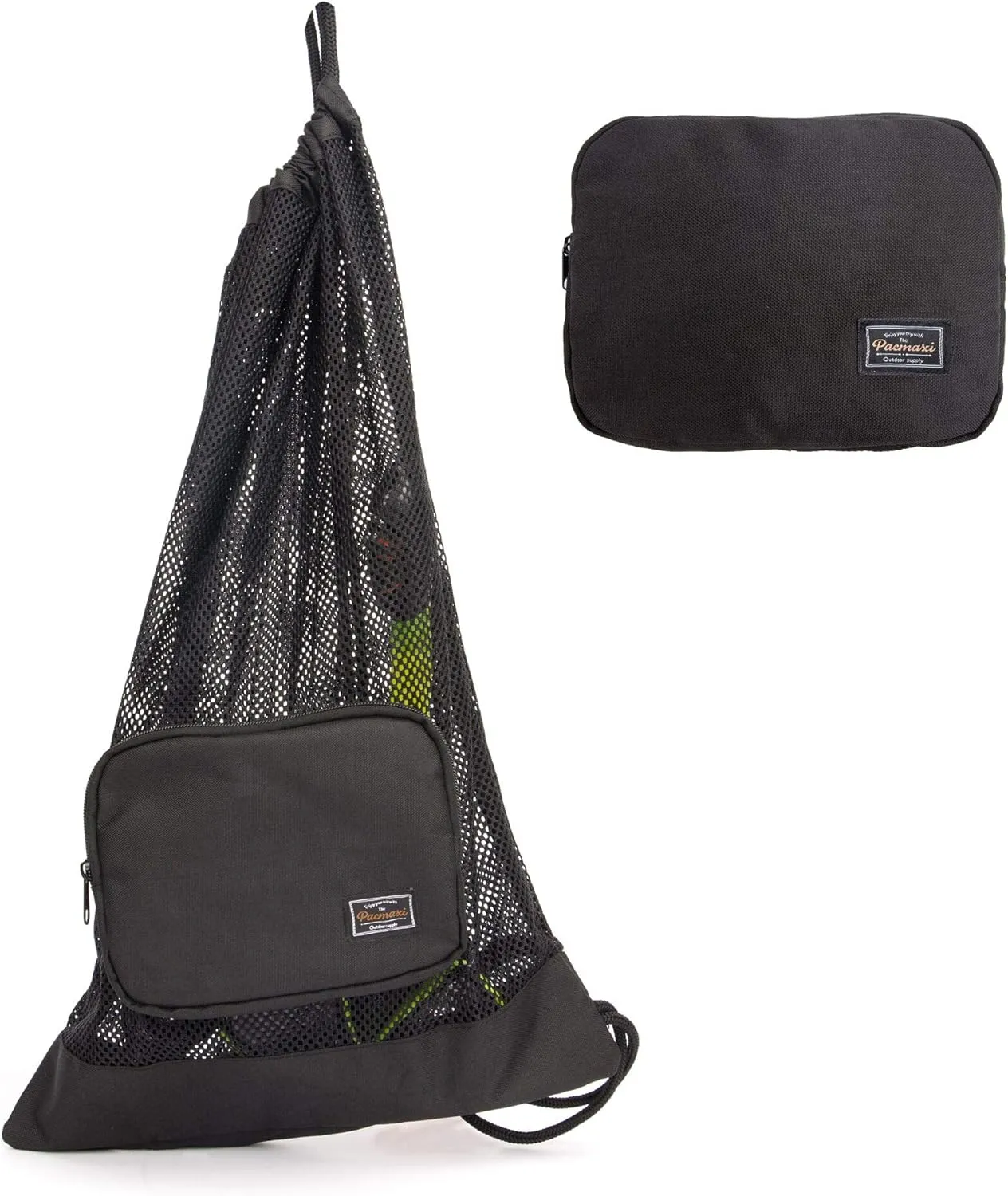 PACMAXI Snorkeling Gear Bag, Shoulder Strap Mesh Draw Bag for Scuba, Snorkel, Swim, Can Holds Diving Mask, Dry Top Snorkel, Trek Fins, and Other Equipment.