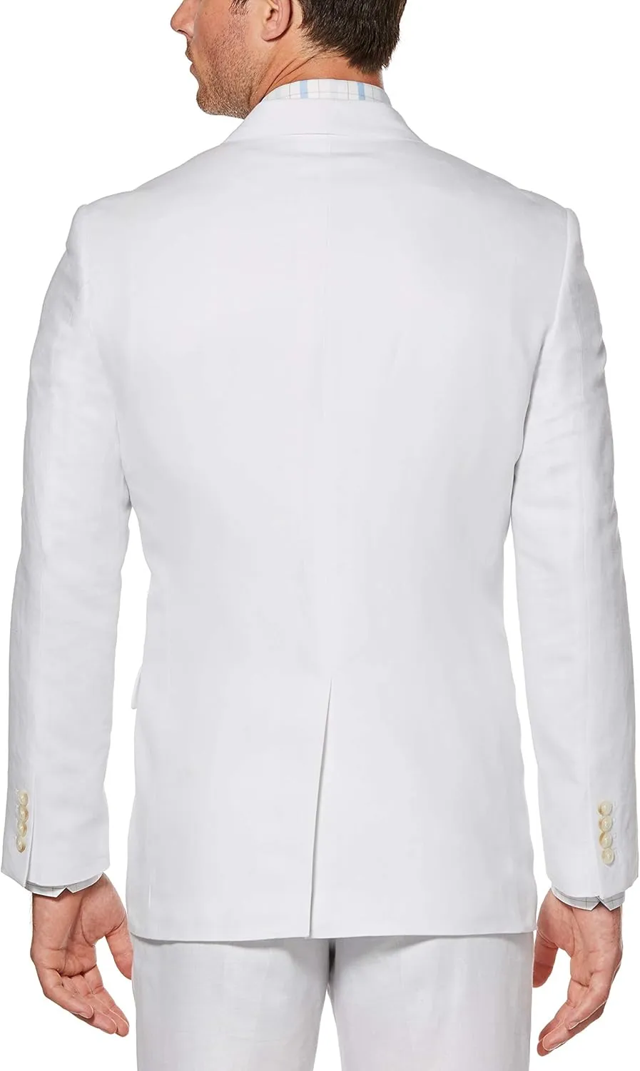 Perry Ellis Men's Regular Fit Linen-Blend Suit Jacket with Chest Pocket