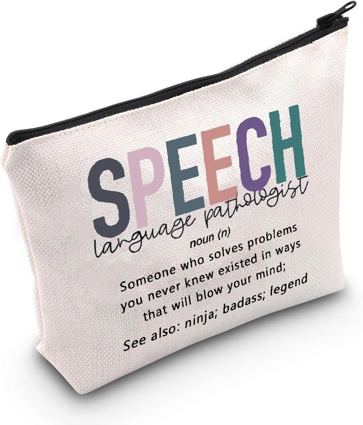 POFULL Speech Language Pathologist Gifts Speech Therapy SLP Cosmetic Bag SLP Grad Gift (Speech Language Pathologist Cosmetic Bag)
