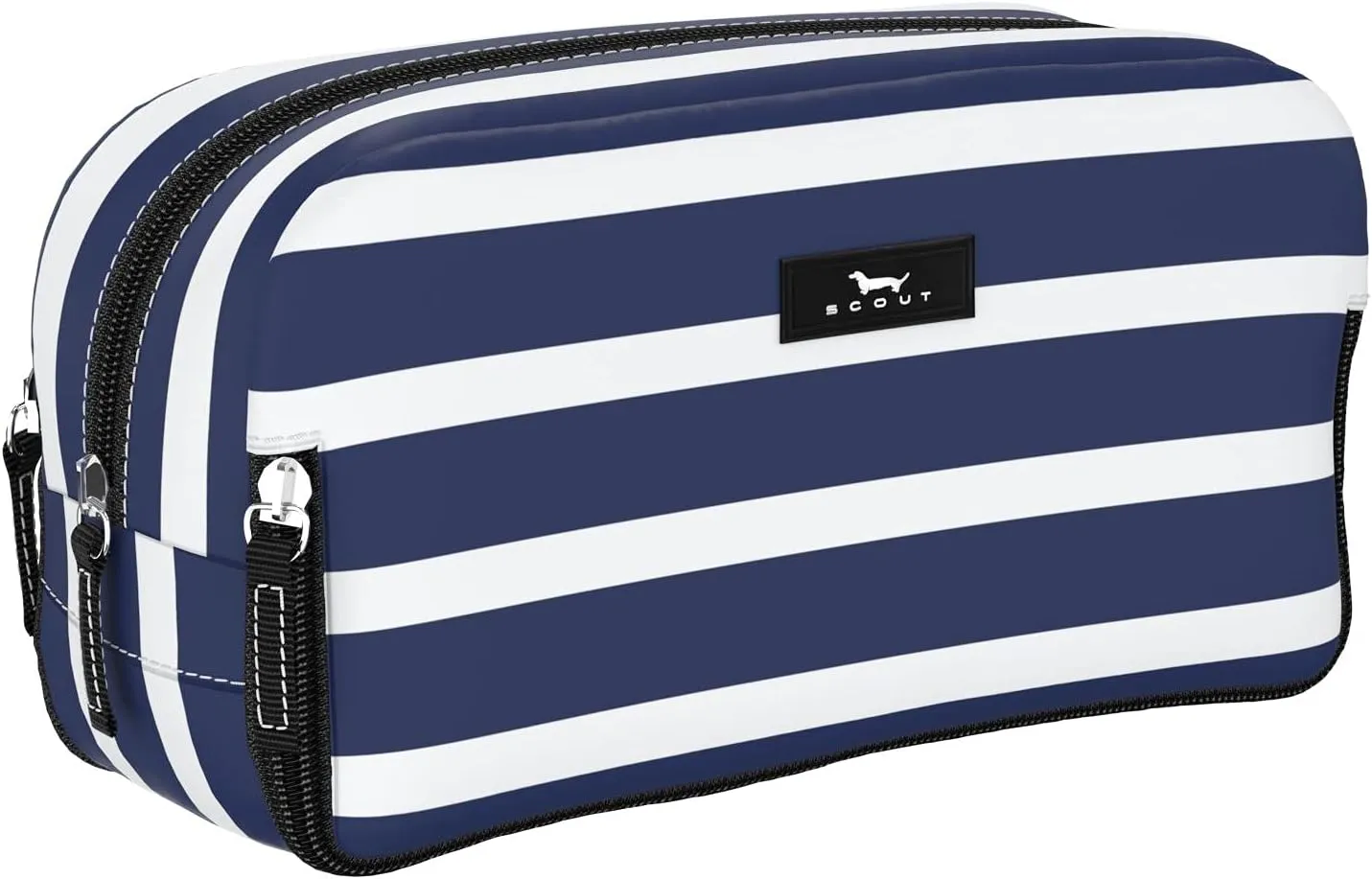 SCOUT 3-Way Bag - Travel Makeup Pouch and Toiletry Bag for Women with Three Zipper Compartments - Stands Upright, Wipes Clean