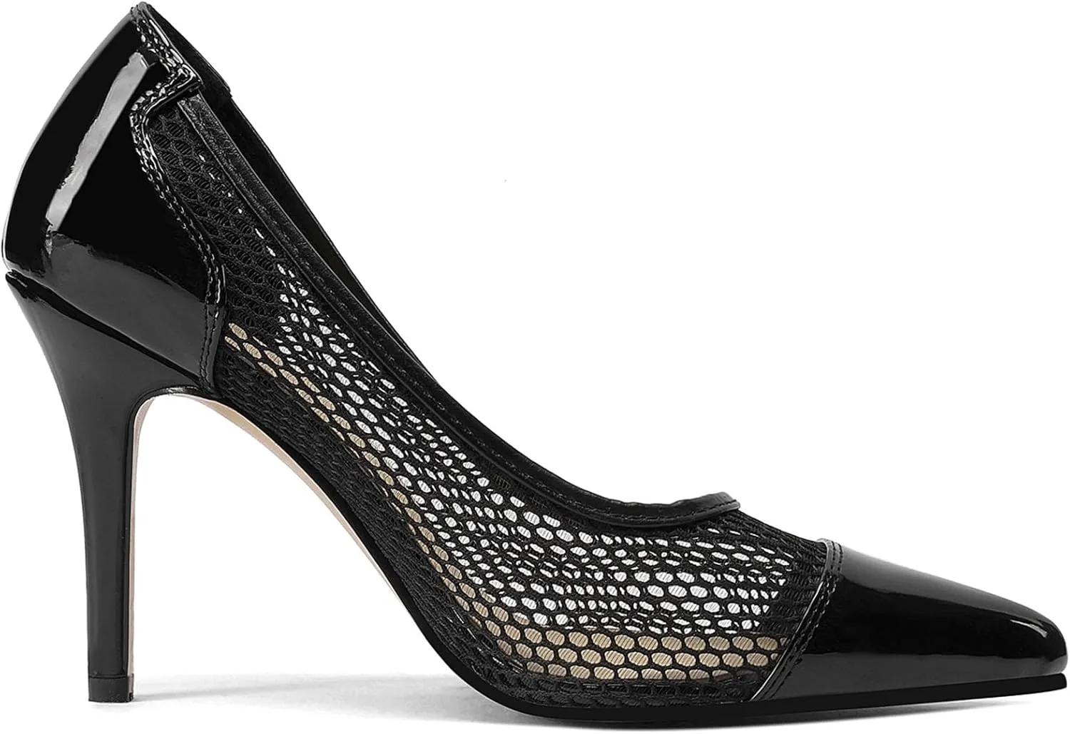 SHEMEE Women's Clear Stiletto High Heel Pumps Pointed Toe Transparent PVC Thin Heels Elegant Court Shoes