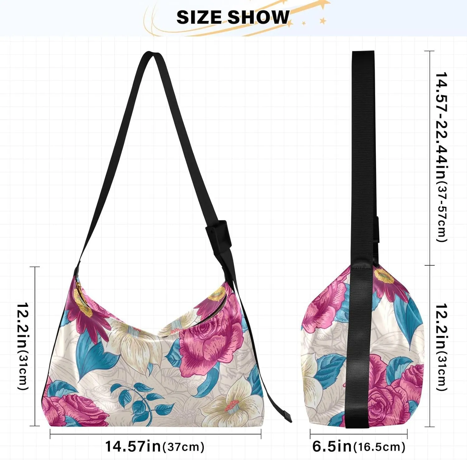 Sling Bag for Women Crossbody Purse Leather Shoulder Handbag Purses for Work Shopping Cycling Travel Running Patternt 1