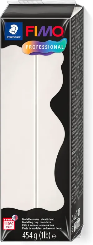 STAEDTLER 8041-03 FIMO Professional Oven-Hardening Polymer Modelling Clay - Porcelain (1 x 454g Block)