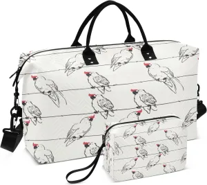 Strip Bird Travel Duffle Bag for Men Women Gym Bag with Storage Bag Weekender Bag Carry on Bags for Travel Trip Gym Yoga
