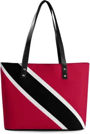 Stylish Yemen Flag Zipper Tote Bag for Women Large Capacity Leather Everyday Handbag