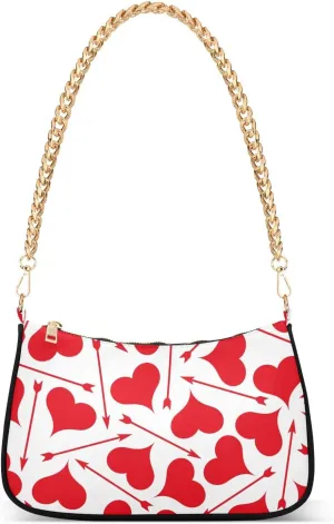 susiyo Shoulder Bag for Women Red Love Arrows Small Shoulder Purse Bags Cute Hobo Tote Handbag Mini Clutch Purse