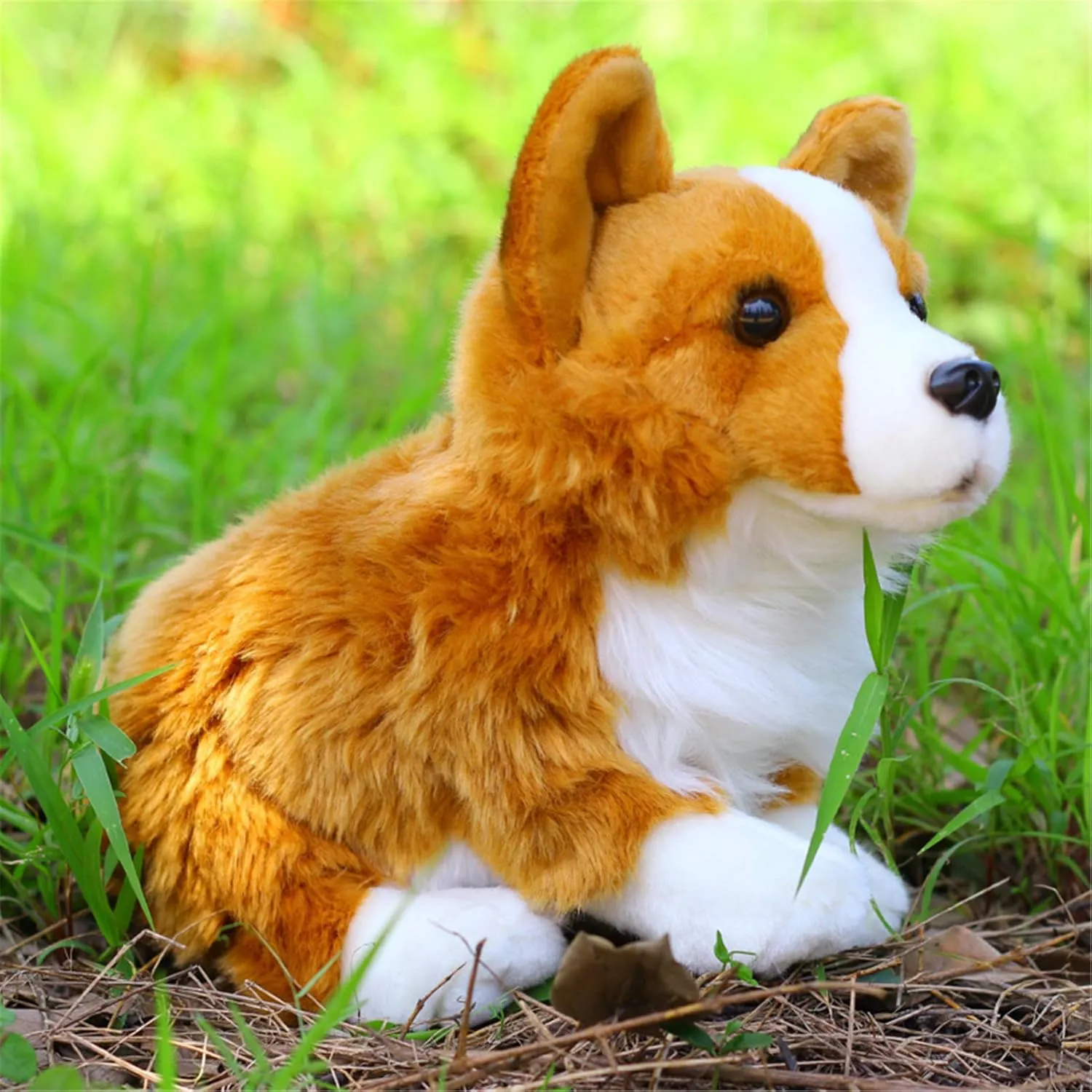 TAMMYFLYFLY Pugsly Pug Plush Stuffed Animal Puppy Dog, 12 inches (Corgi)