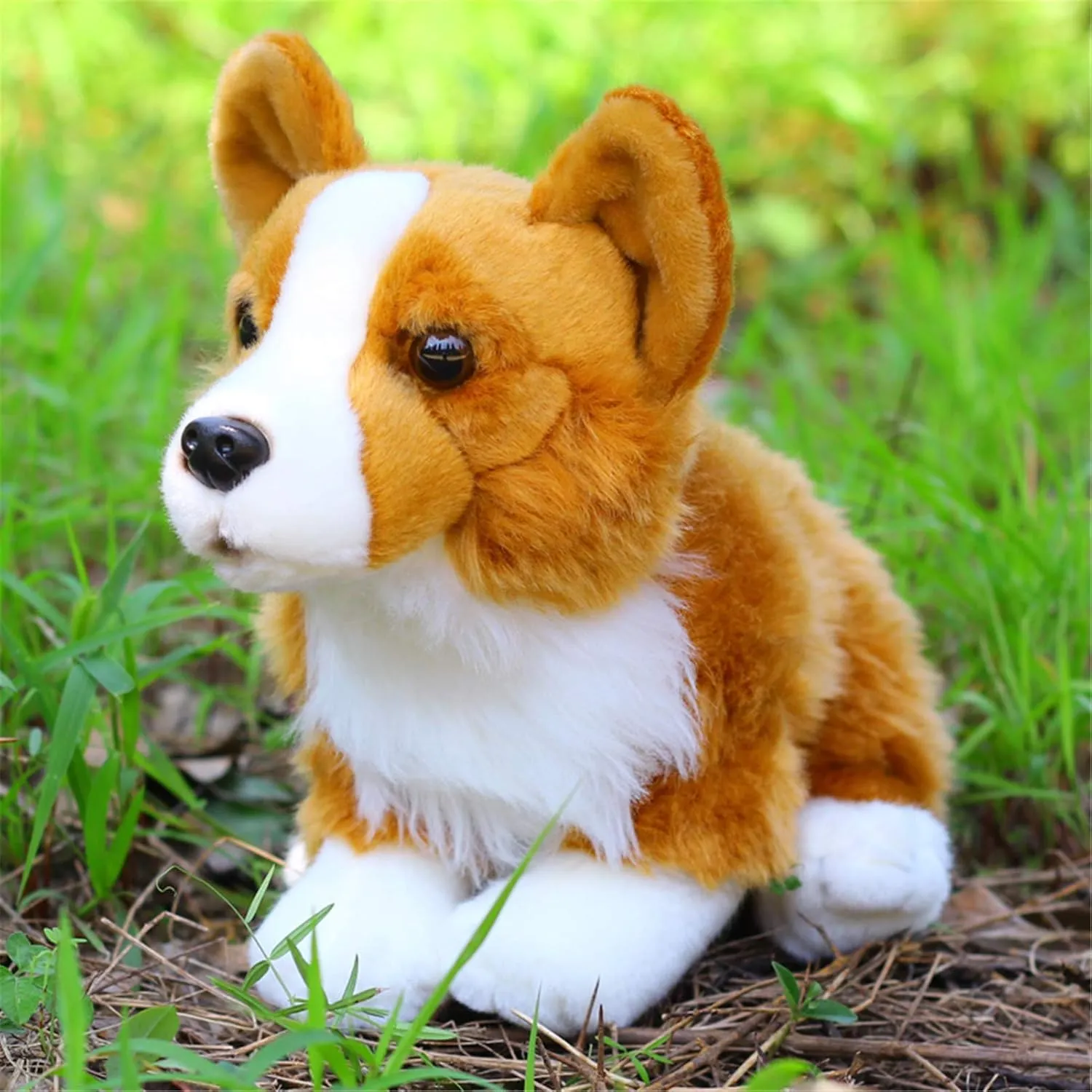 TAMMYFLYFLY Pugsly Pug Plush Stuffed Animal Puppy Dog, 12 inches (Corgi)