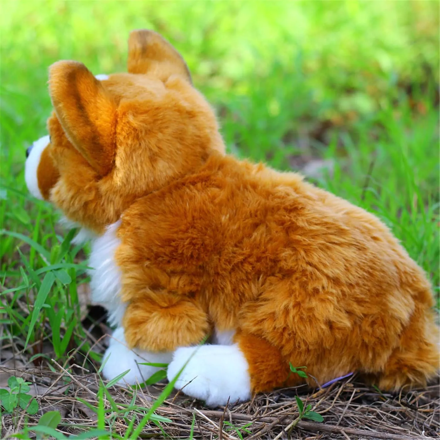 TAMMYFLYFLY Pugsly Pug Plush Stuffed Animal Puppy Dog, 12 inches (Corgi)