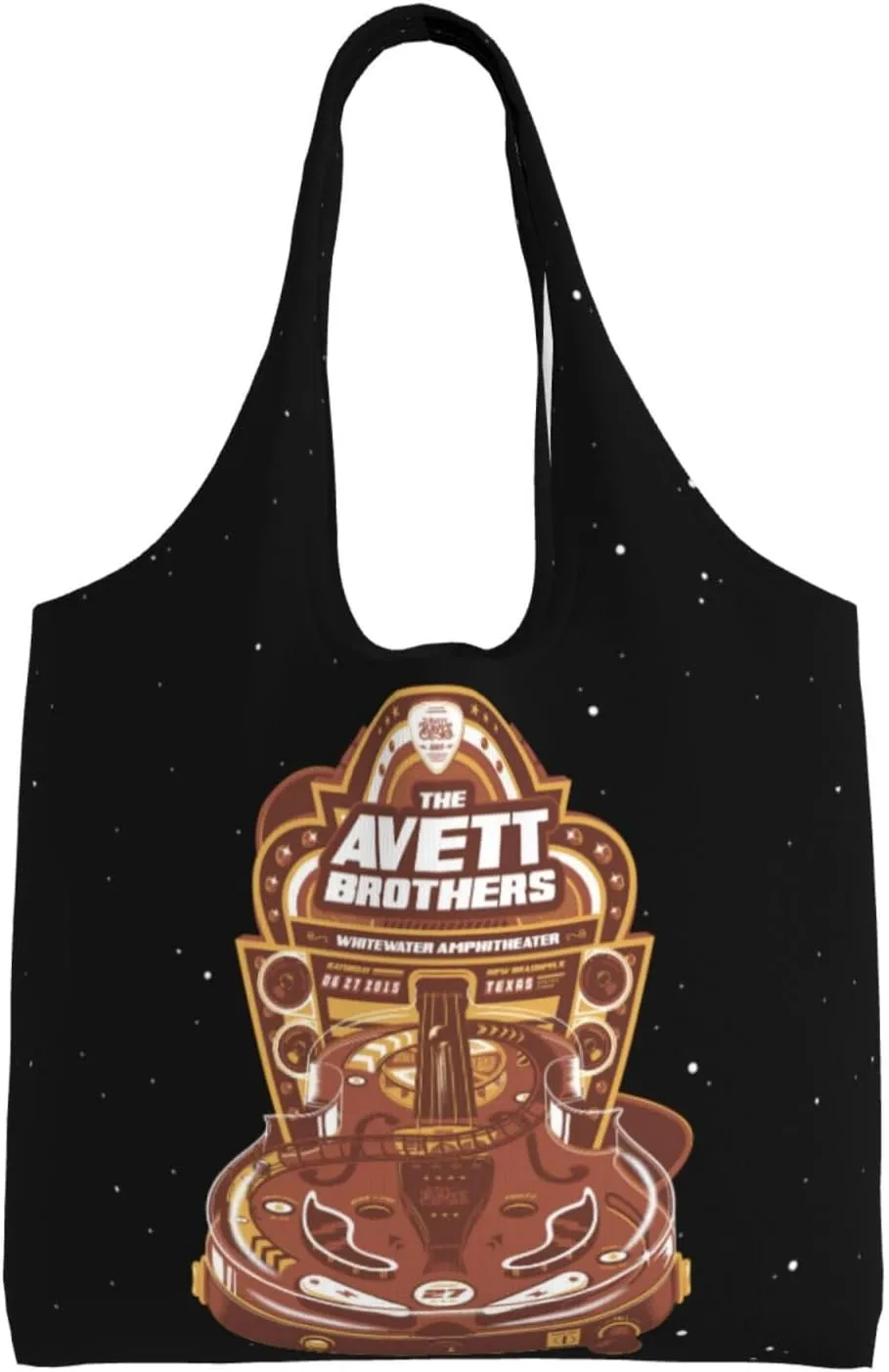The Avett Musics Brothers Shoulder Canvas Tote for Women Weekender Handbag Reusable Grocery Shopping Bag