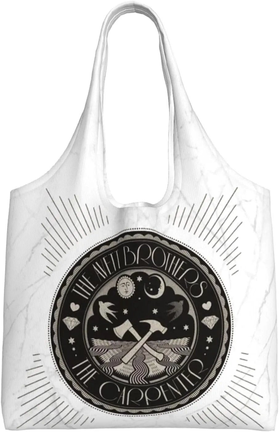 The Avett Musics Brothers Shoulder Canvas Tote for Women Weekender Handbag Reusable Grocery Shopping Bag