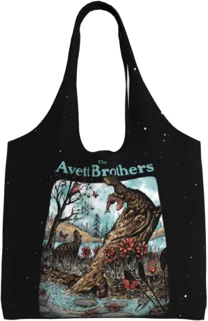 The Avett Musics Brothers Shoulder Canvas Tote for Women Weekender Handbag Reusable Grocery Shopping Bag
