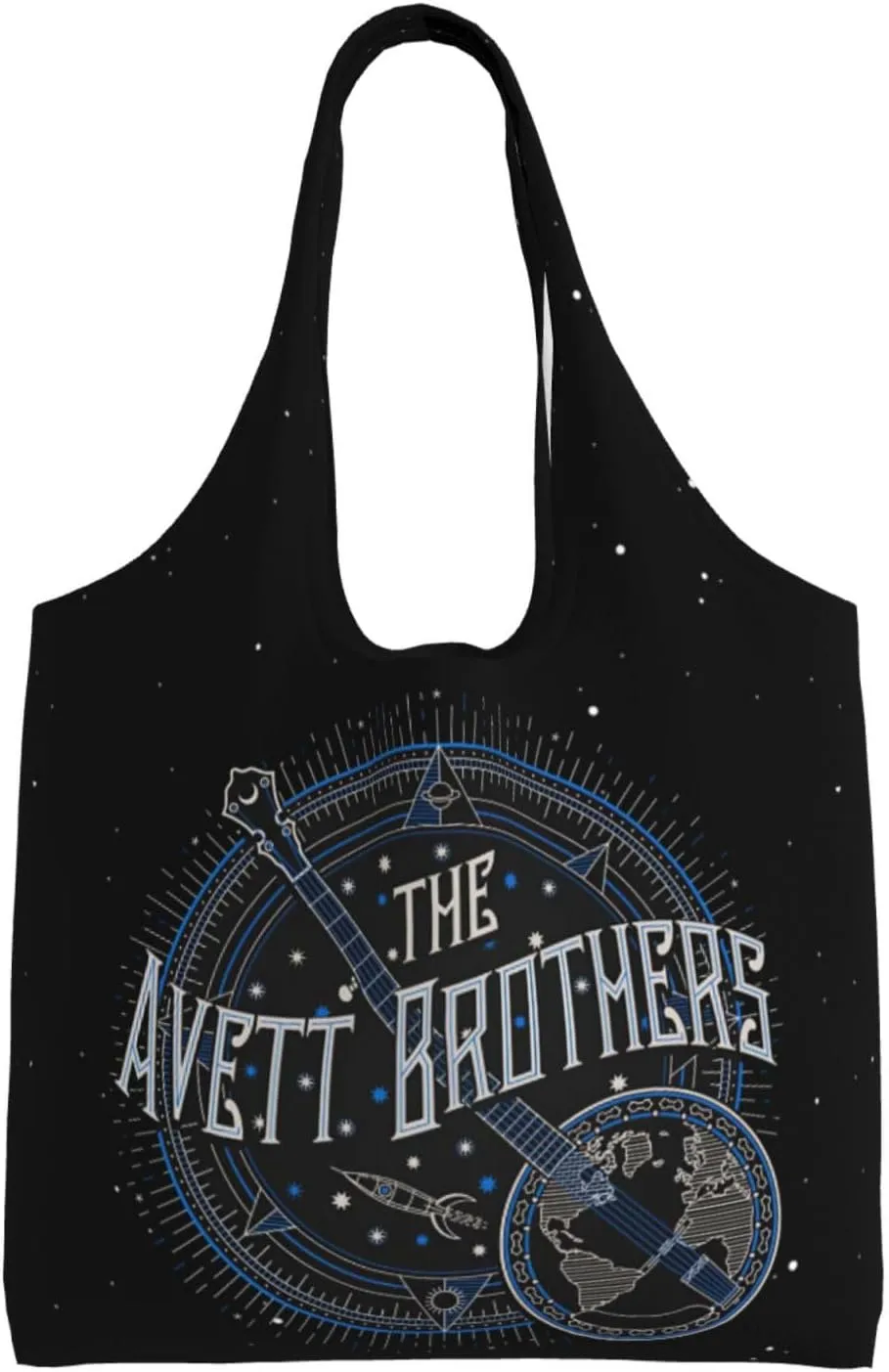 The Avett Musics Brothers Shoulder Canvas Tote for Women Weekender Handbag Reusable Grocery Shopping Bag