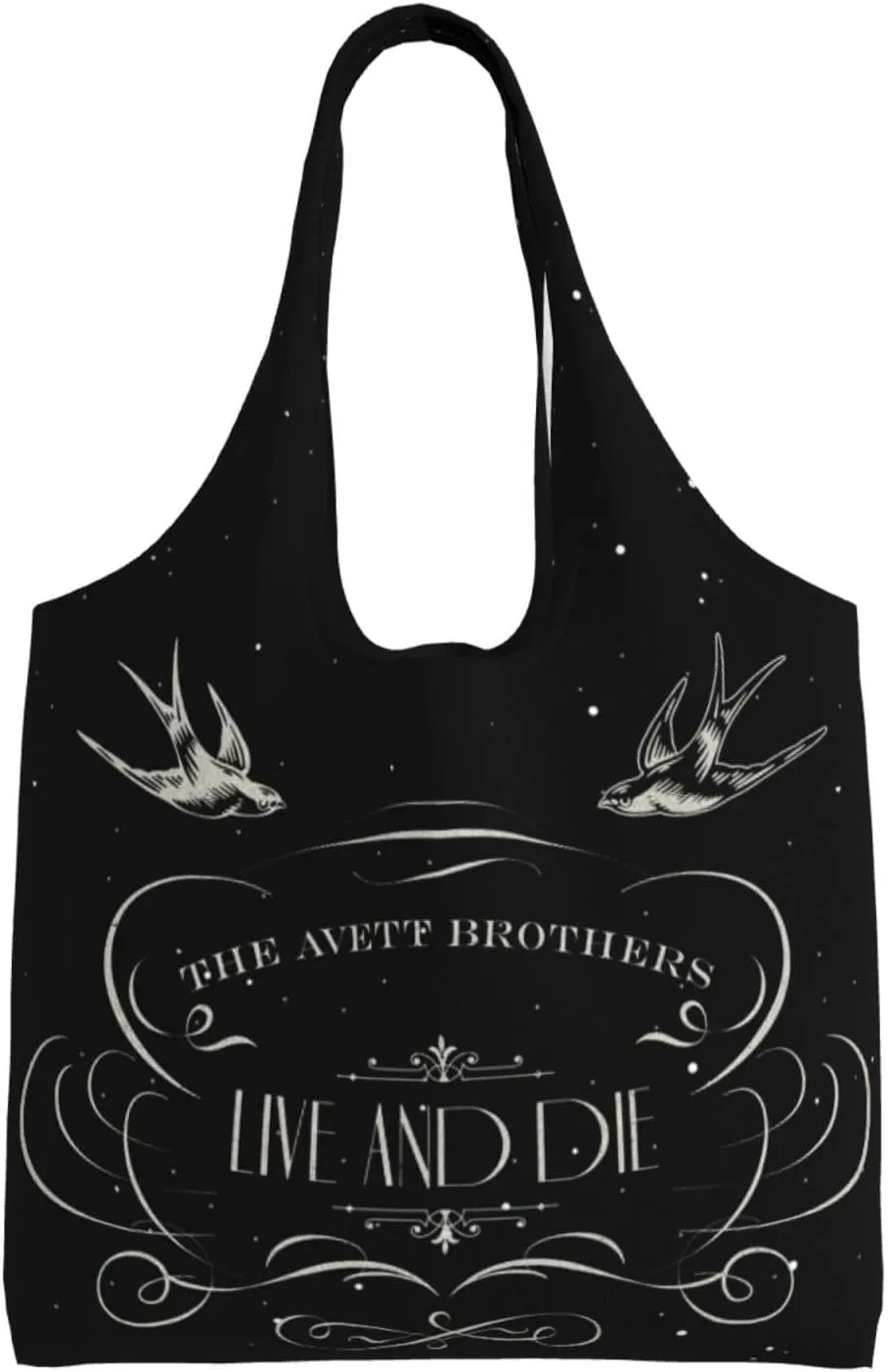 The Avett Musics Brothers Shoulder Canvas Tote for Women Weekender Handbag Reusable Grocery Shopping Bag