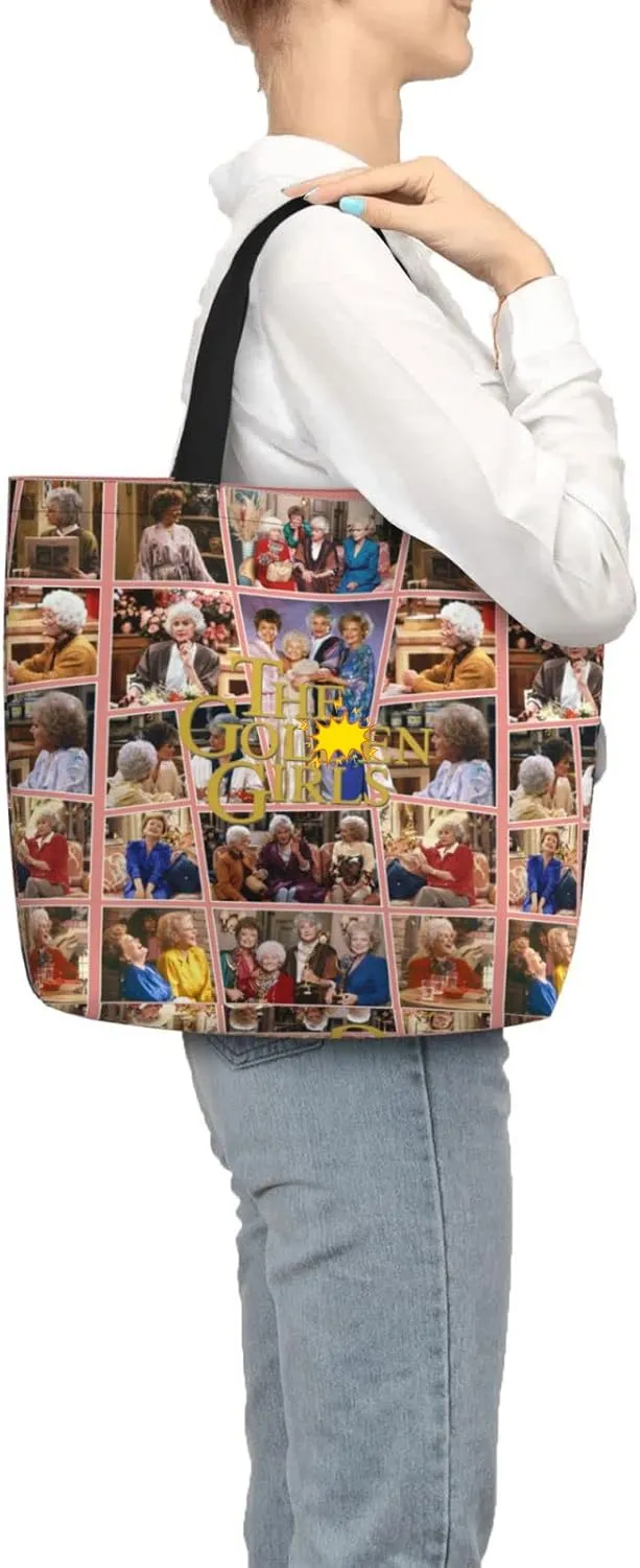 The Gold Girls Tote Bags Large Shopping Grocery Shoulder Bag Thank You for Being A Friend Friendship Gifts for Women Girls
