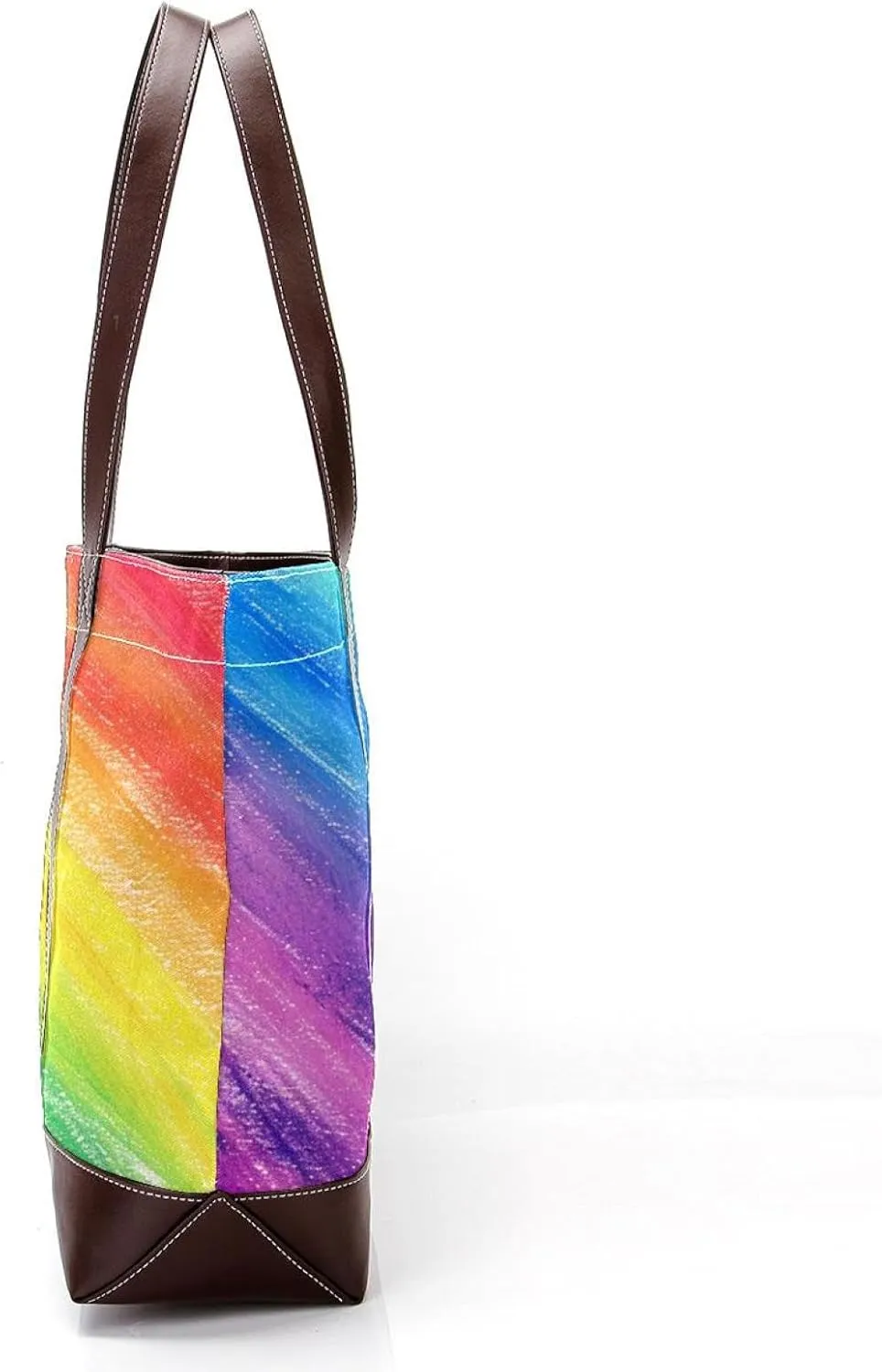 Tote Bag, Large Tote Bag, Tote Bag with Zipper, Rainbow Modern Abstract Minimalist Pattern, Tote Bag for Work