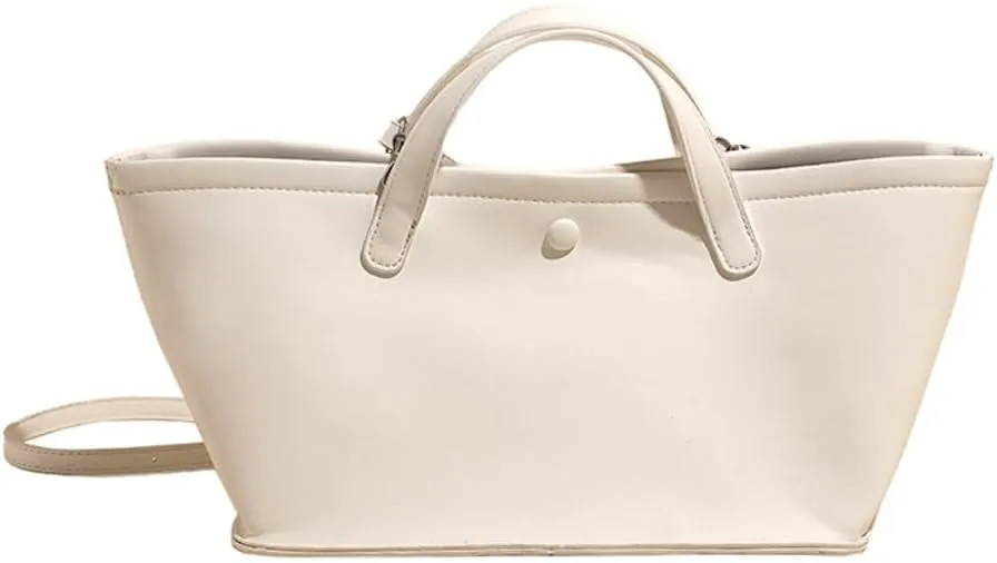 Trendy Tote Bag for Women Retro Casual Shoulder Bags PU Leather Work Handbags Satchel with Removeable Strap 2025