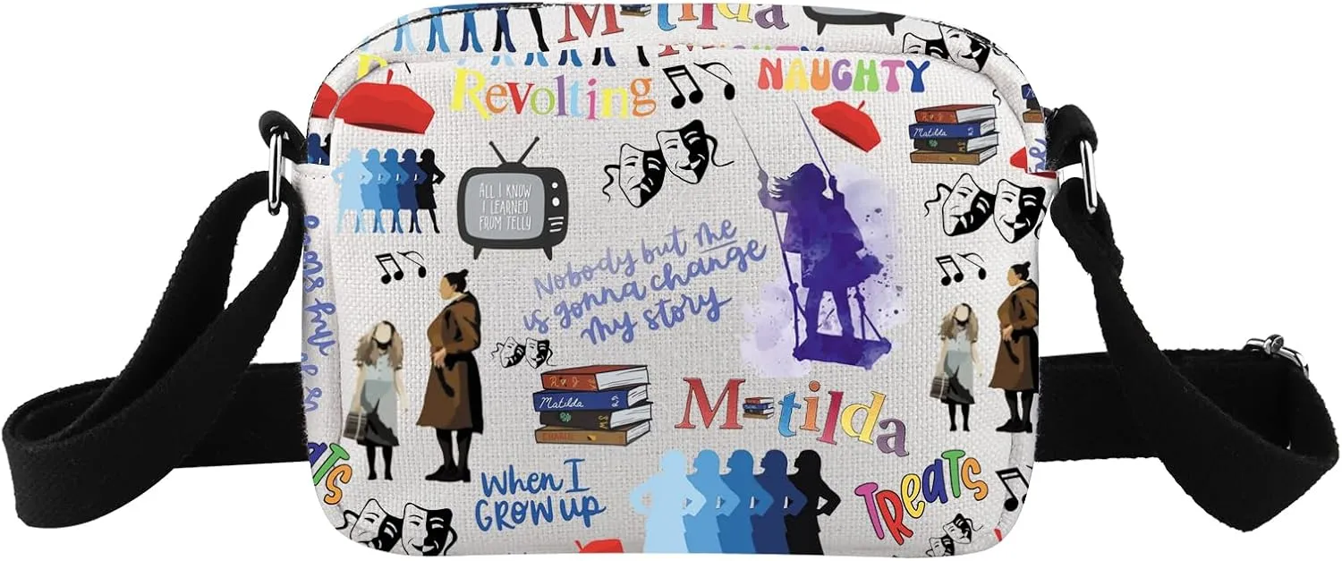 TSOTMO Television Gift Comedy Tragedy Mask Theatre Drama Bag Actress Gifts Zipper Pouch Musical Lover Gift
