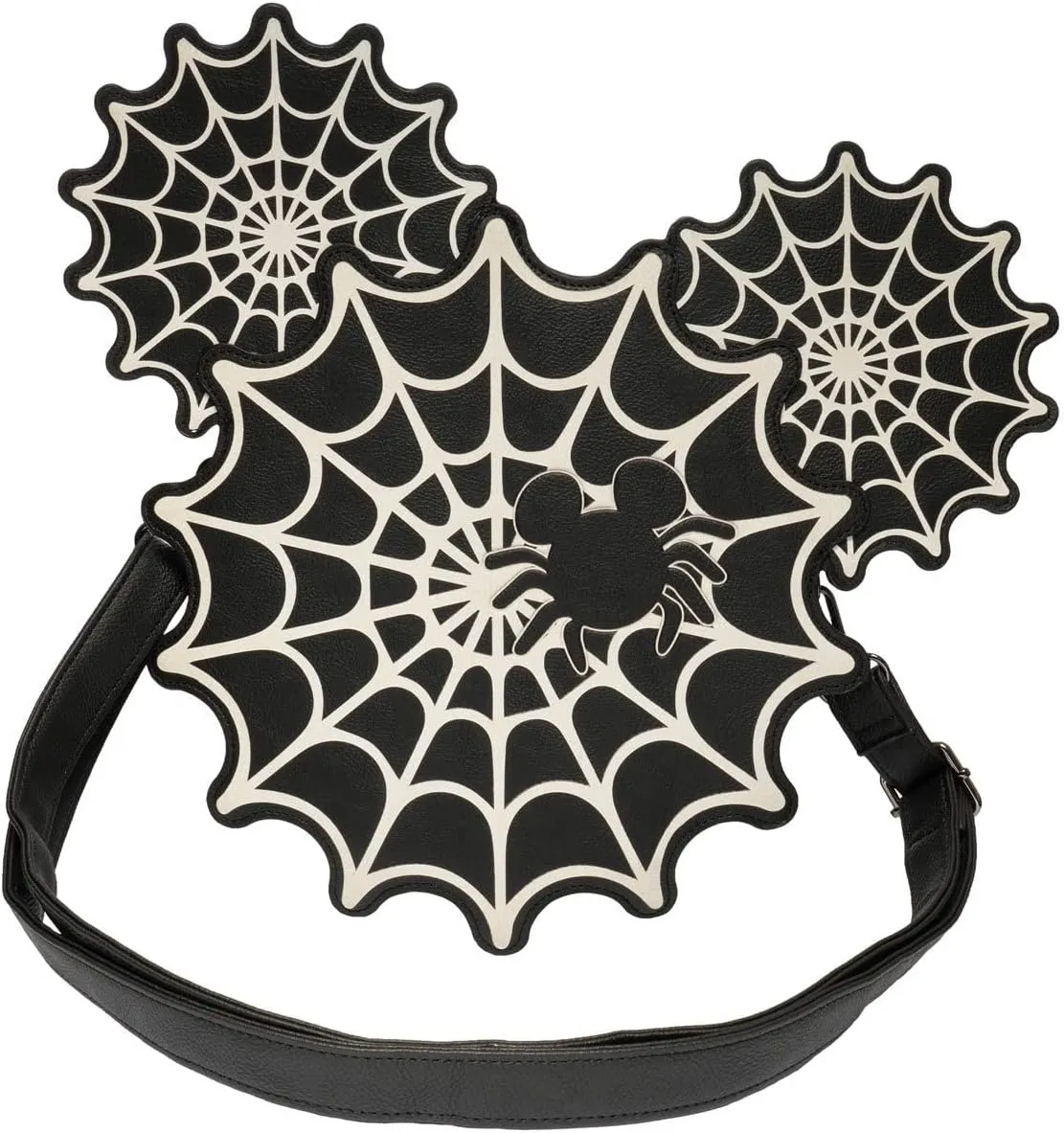 unisex Mickey Mouse Spiderweb Mickey Glow-in-the-Dark Crossbody Purse