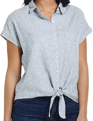 Weatherproof Vintage Ladies' Tie Front Top