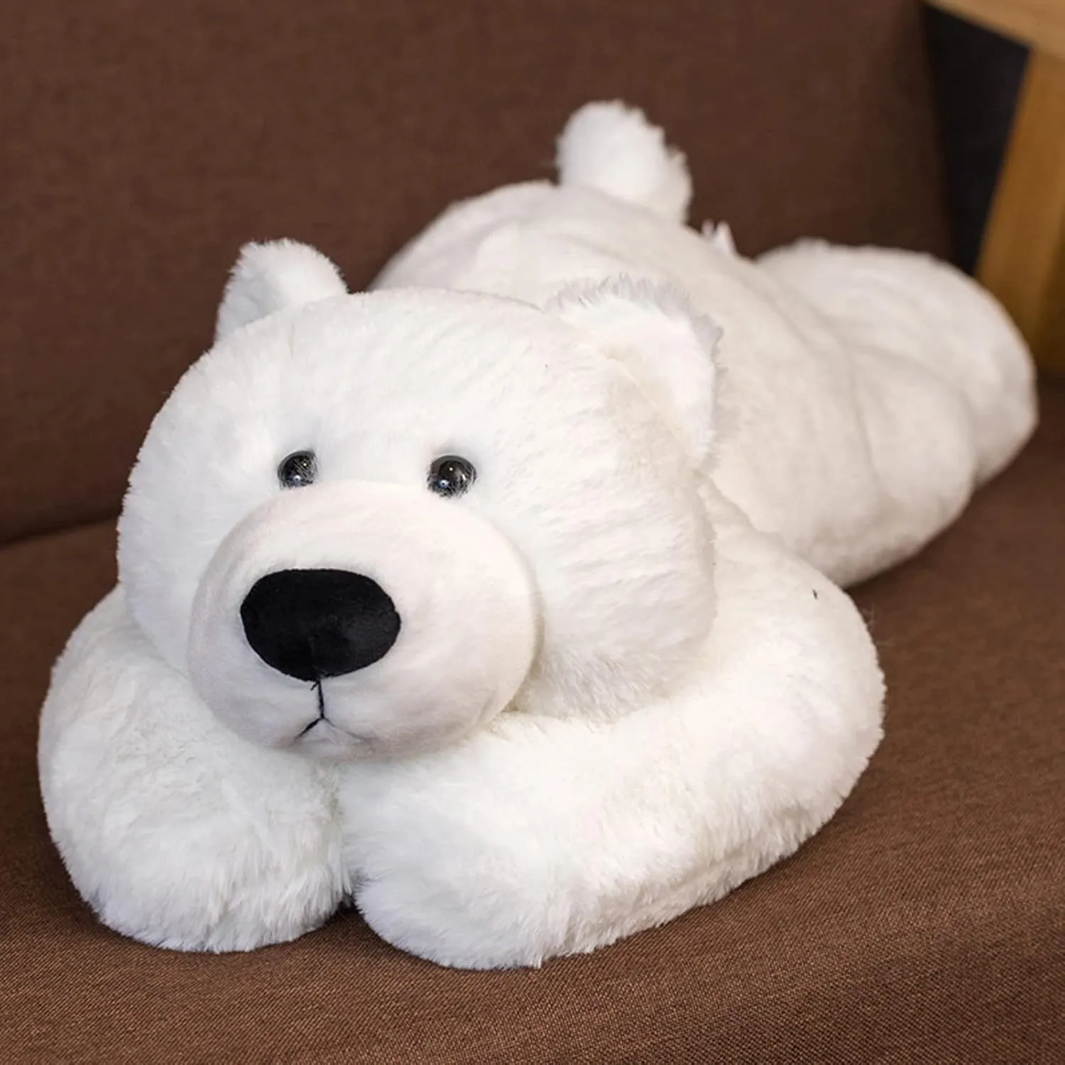 Weighted Stuffed Animals, Weighted Bear Stuffed Animal Toy Cute White Bear Plush Pillow Weighted Plush Animals Toy, 11.8"