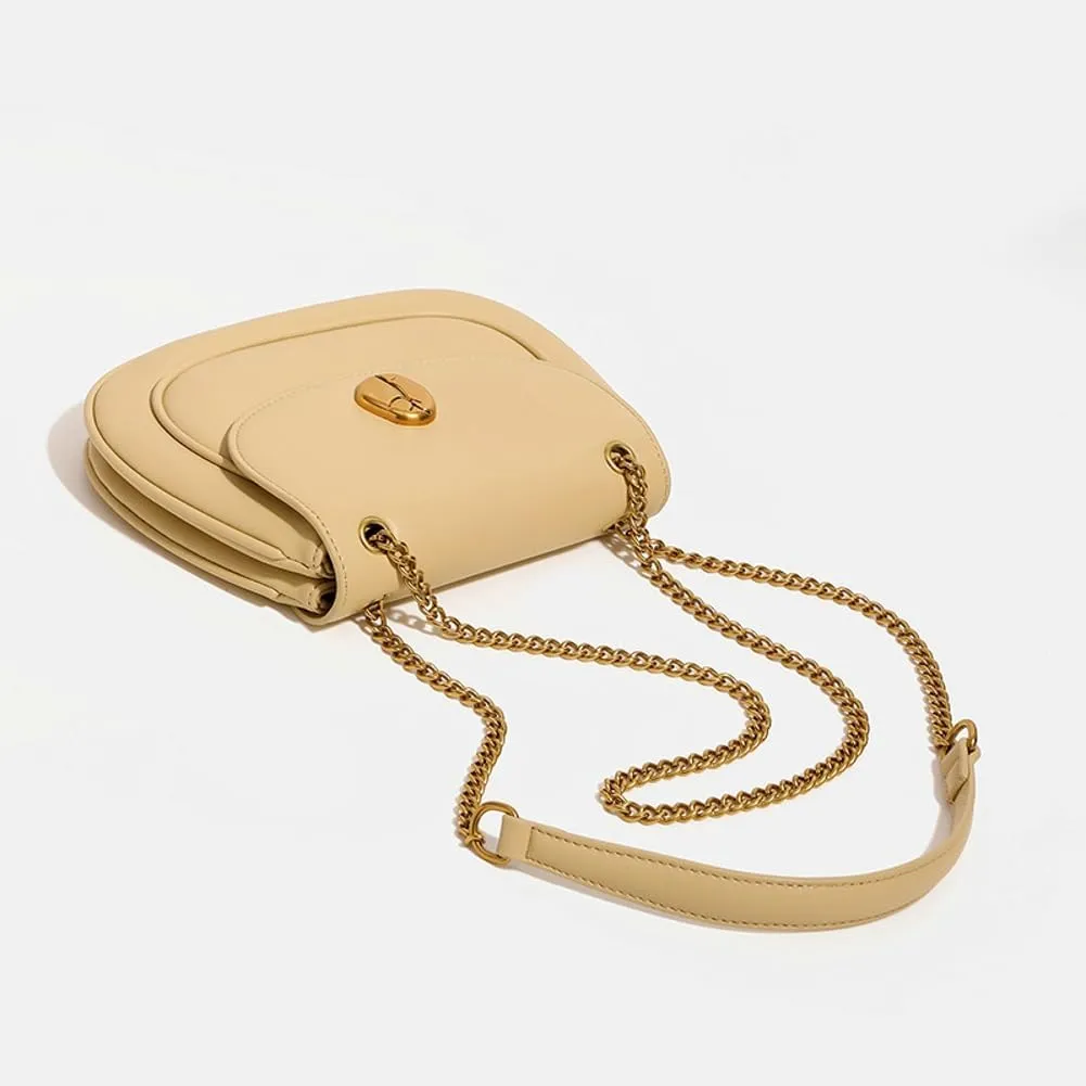 Women's Fashion Chain Shoulder Bag, Stylish Crossbody Purse for Daily Use, Casual & Office Handbag with Adjustable Strap