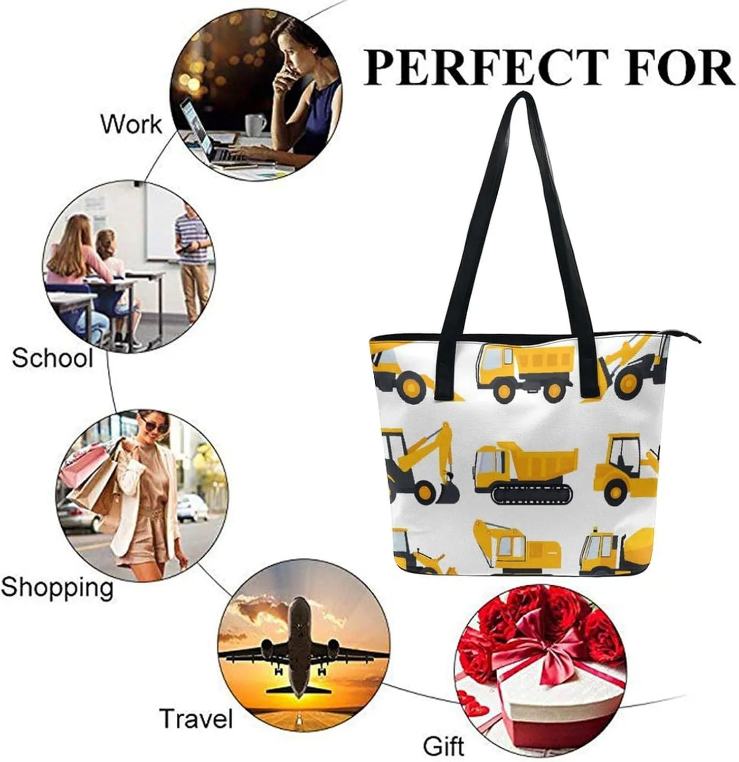 Women's Large Capacity Travel Tote Bag Waterproof Durable Shopping Handbag