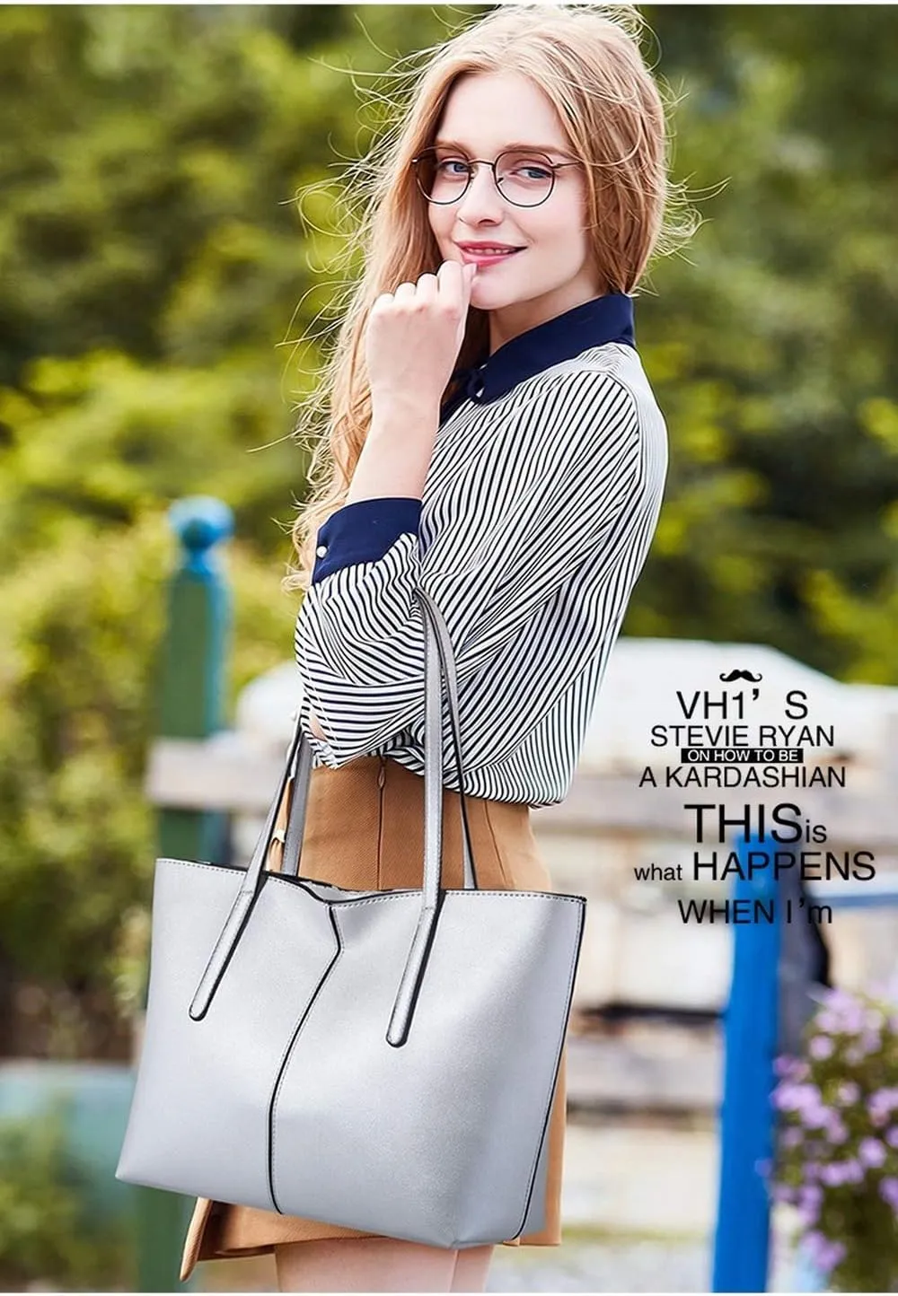 Women's Large Capacity Zipper Bag Soft Leather OL Single Shoulder Handbag Tote