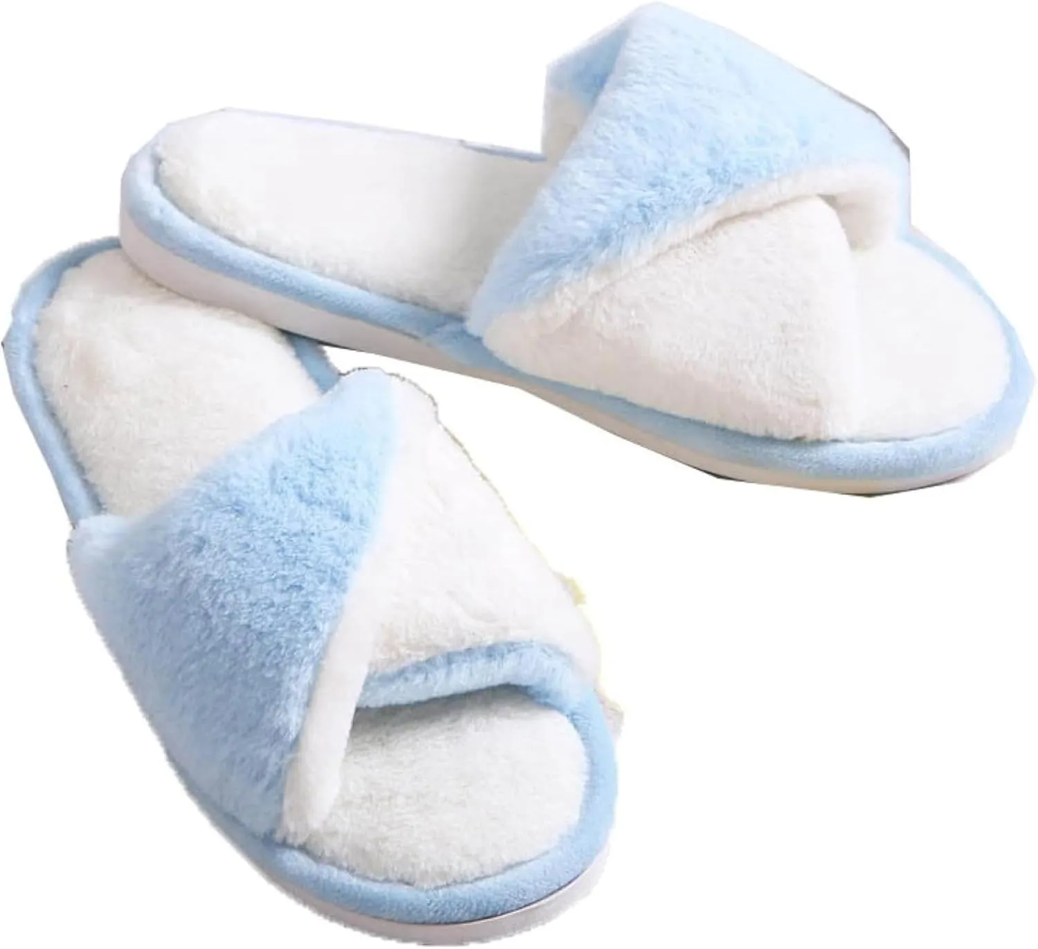 Women's Memory Foam Indoor Slippers Open Toe Lace up Slippers Plush Women's Outdoor Coral Plush Relax Winter
