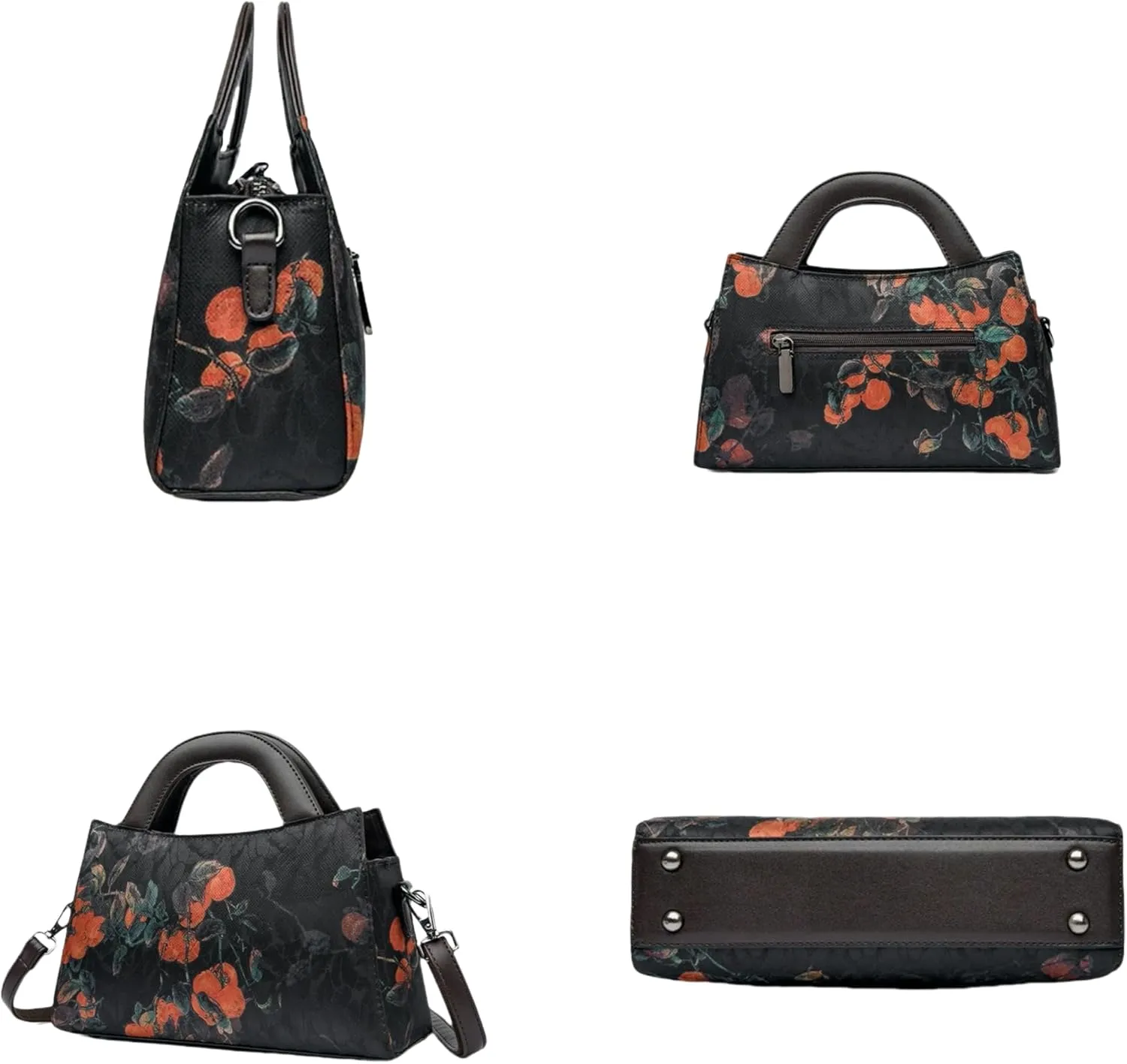 Women's Retro Ethnic Faux Leather Crossbody Bag Chic Printing Hanfu and Cheongsam Style Handbag for Travel Casual Party work