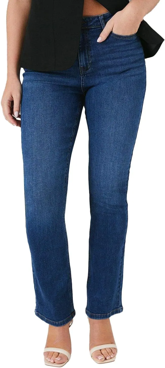 Womens/Ladies Comfort Stretch Bootcut Jeans (10 US R) (Mid Wash), Mid Wash, 10 US R