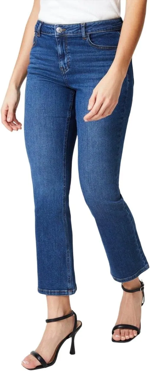 Womens/Ladies Comfort Stretch Petite Bootcut Jeans (6 US R) (Mid Wash), Mid Wash, 6 US R
