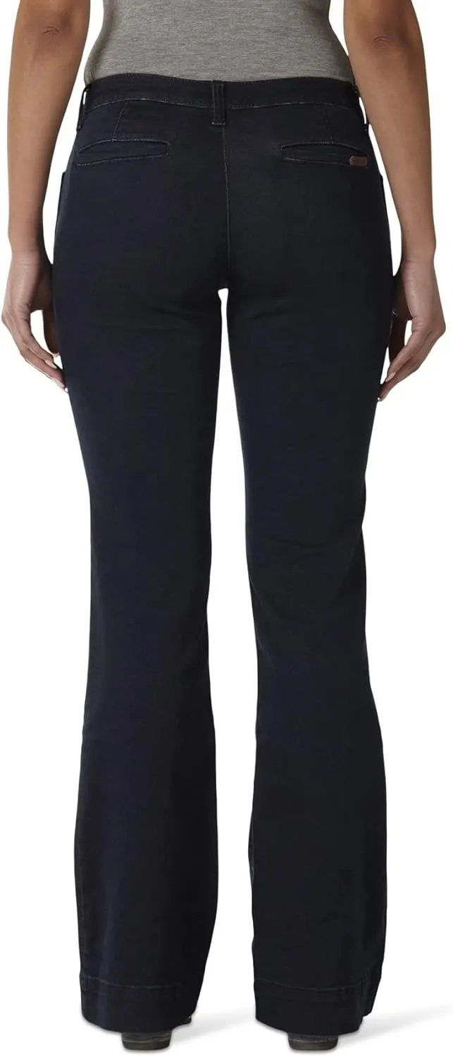 Wrangler Women's Retro Mae Mid Rise Wide Leg Trouser Jeans