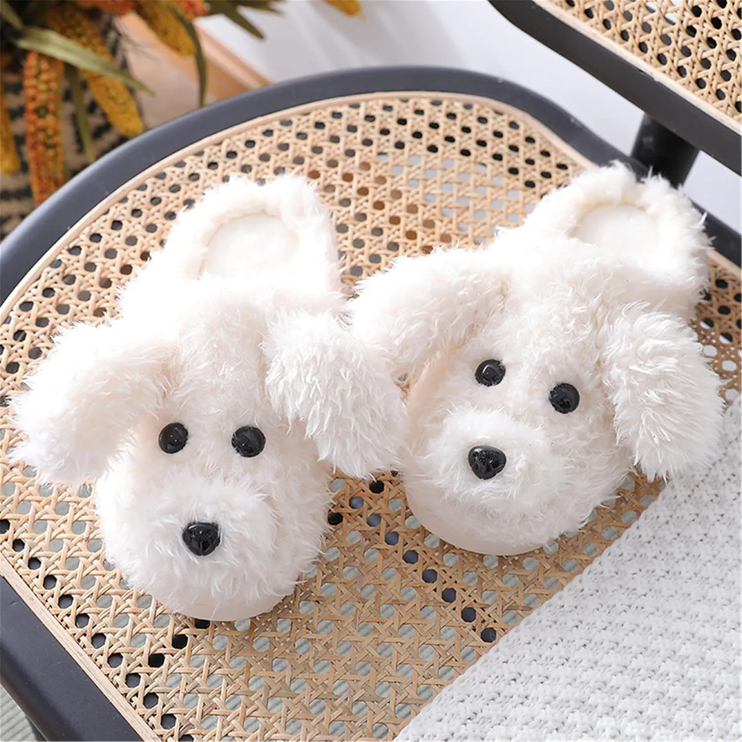 YILANLAN Women's Cartoon Animal Dog Home Cute Slippers - Warm Winter Slippers